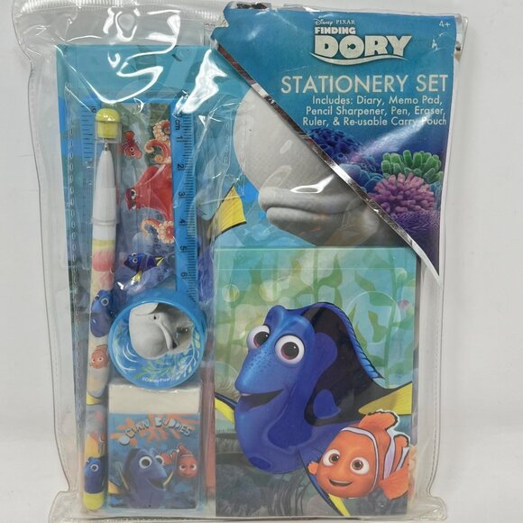 Disney Finding Dory Stationary Set & 2 Pencil Pouches Gift Bundle 2016 - 3 Pcs - Picture 5 of 16